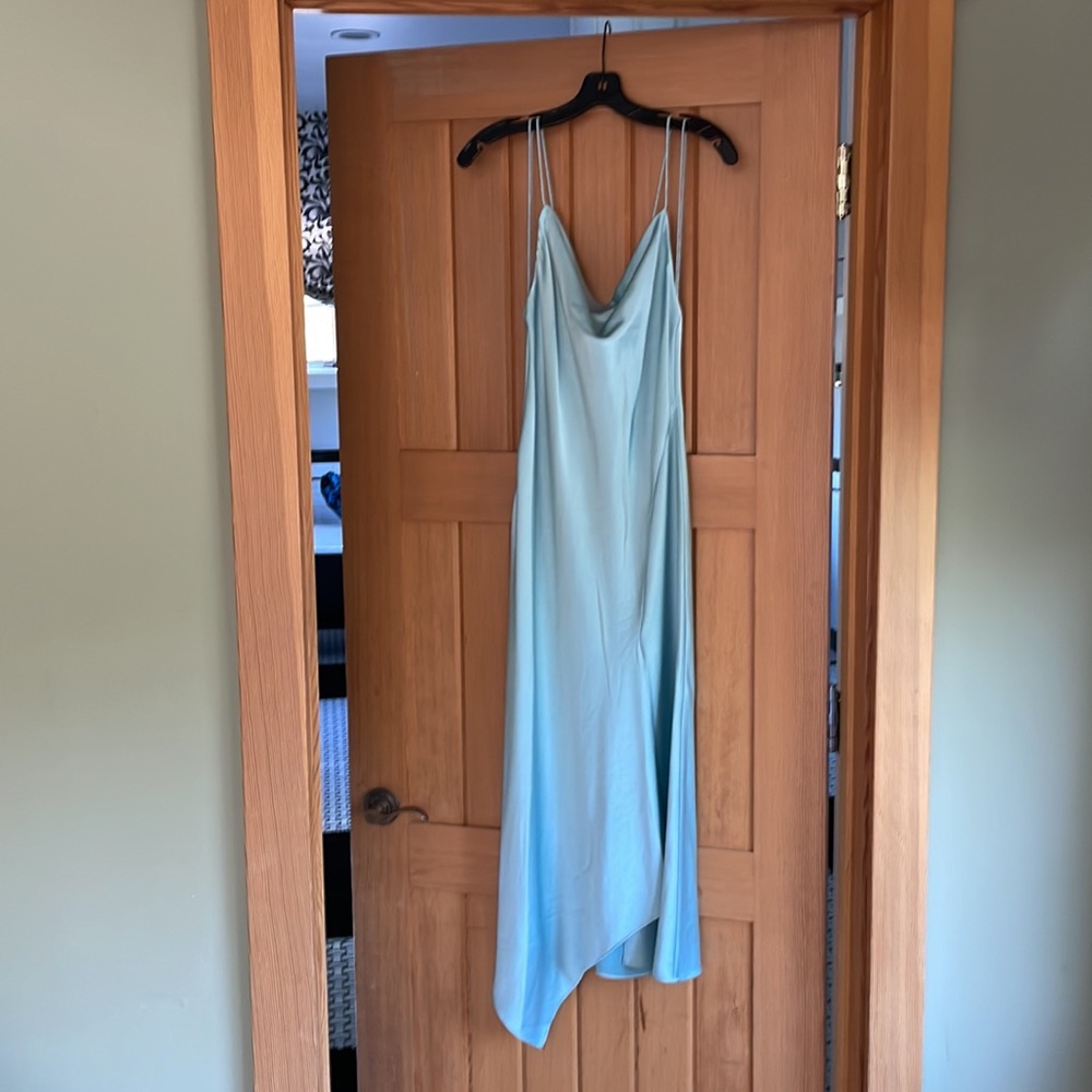 Alice & Olivia blue slip dress size 10. Brand new. Never worn